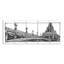 Ensemble de 5 impressions sur toile tour eiffel