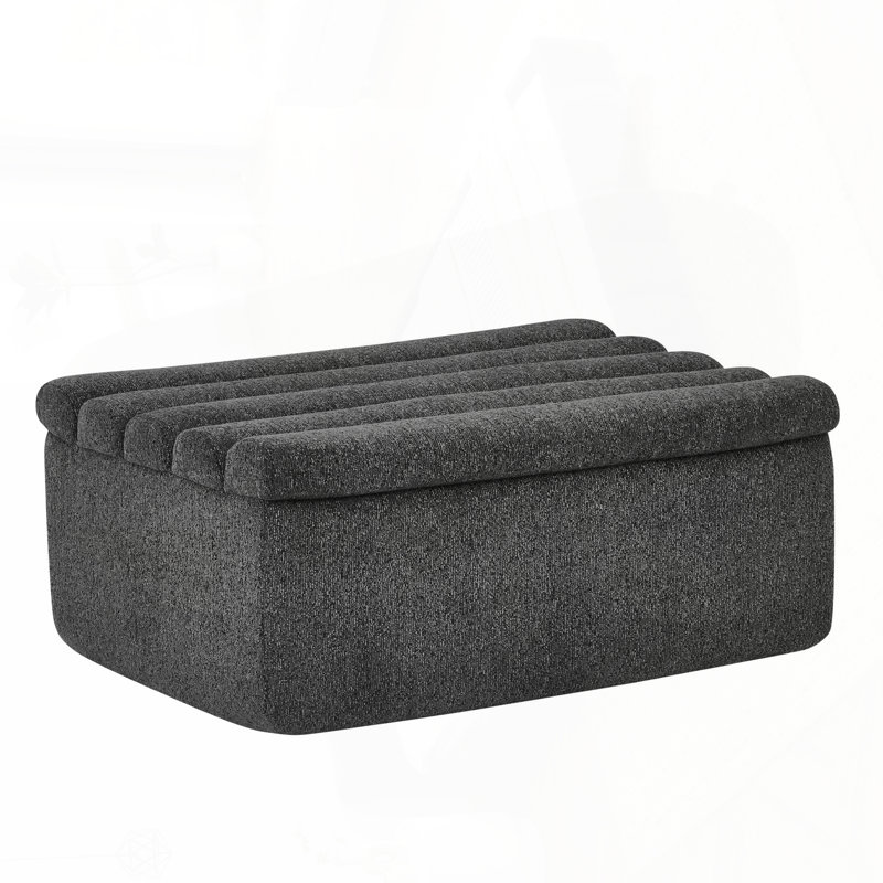 Repose-pieds modulaire pour canapé modulaire - Chenille, sans assemblage (supplémentaire), Noir