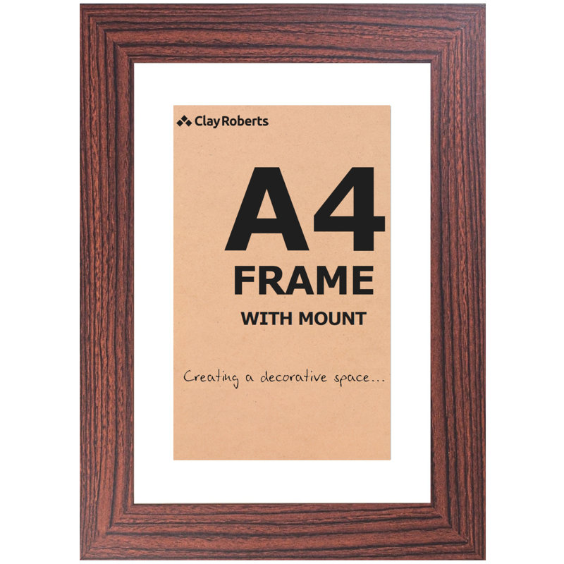 Picture Frame with Mat, Brown