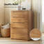 Commode en bois de chêne moderne à 5 tiroirs l 36 po Waynesville avec plateau à bijoux amovible et courbes lisses -605107723