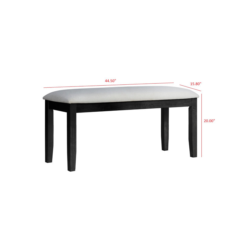 Alpharetta 6-Piece Dining Set, Gray/Black, Black