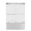 Porte de douche à dérivation 62 po H x P 60 po, verre trempé de 5/16 po, réglage horizontal pour un réglage de 56 po sur 4 po, chaleur