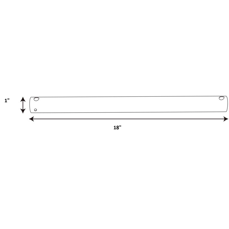 Tige de ventilateur de plafond 24" airpro, H 18 po x l 0,75 po x P 0,75 po