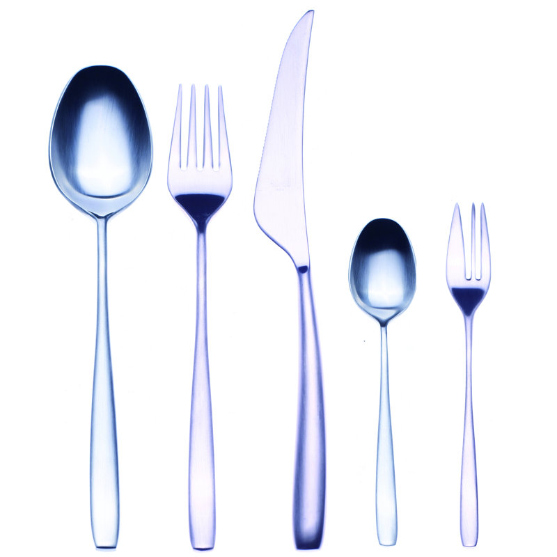 Ensemble de couverts Avanguardia avec fourchettes à gâteaux - 30 pièces - Acier inoxydable, Argent argent