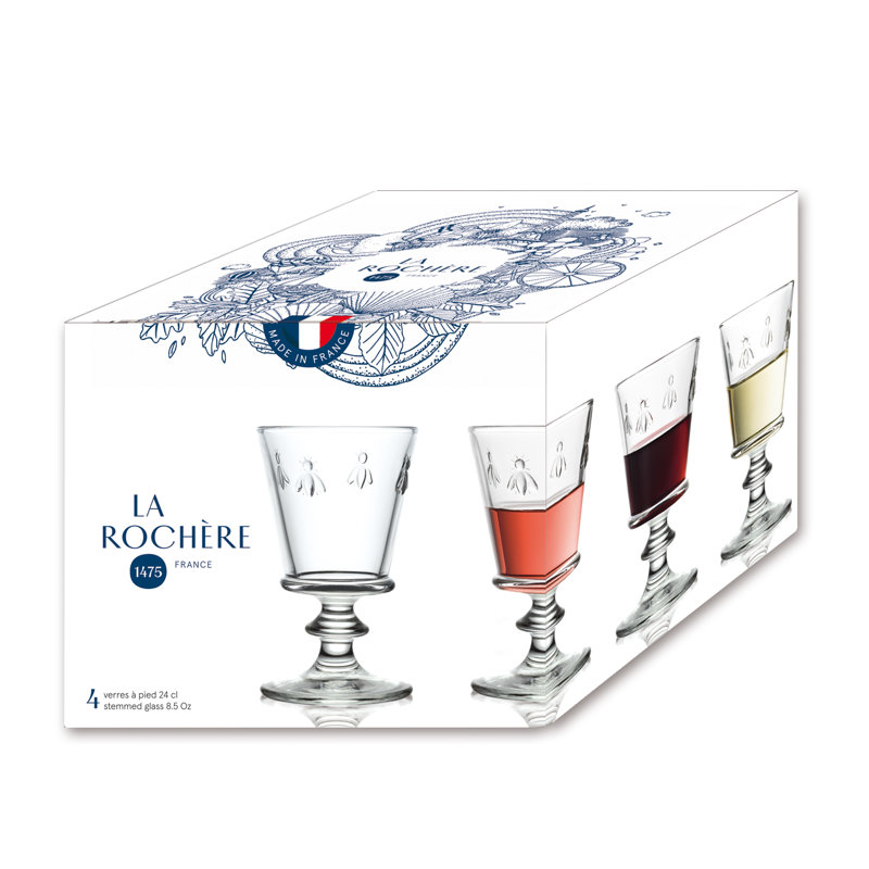 Glass Wine Glass, 8 oz, Clear