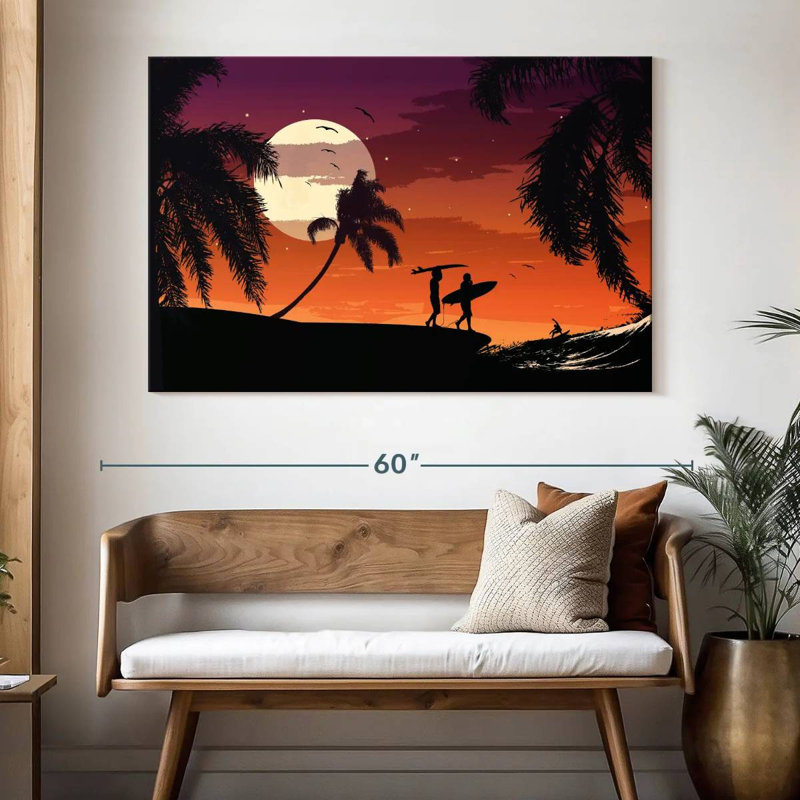 Surfeurs de nuit tropicaux Gillard, H 34 po x l 51 po