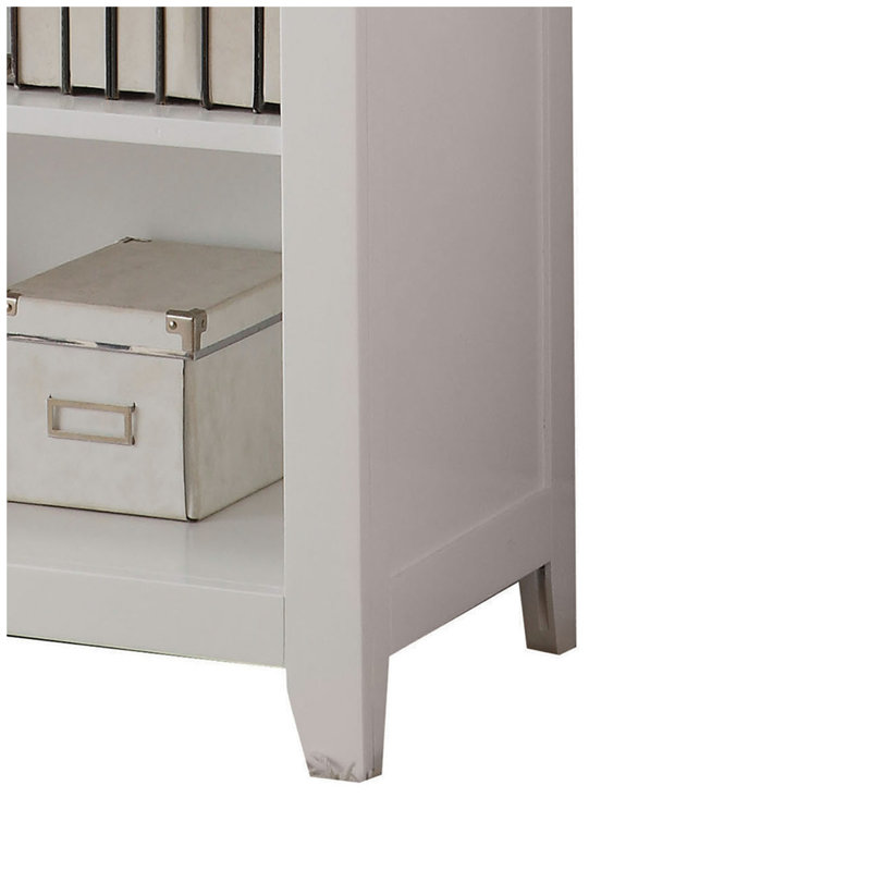 Bibliothèque blanche à 2 tablettes