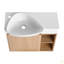 Meuble-lavabo mural de 26 po avec lavabo en céramique et porte à fermeture en douceur, emballage KD