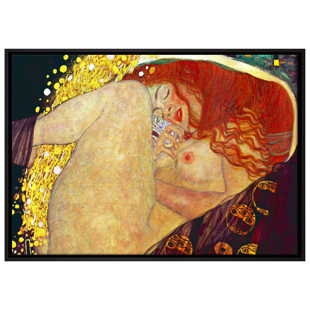 Gerahmtes Leinwandbild Danaë von Gustav Klimt