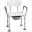 Sièges de chaise réglables 3-en-1 HOMcom, siège de toilette surélevé à hauteur réglable, pieds antidérapants pour les personnes âgées et amp; Désactivé, blanc cassé