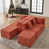 Orange / chenille rouge