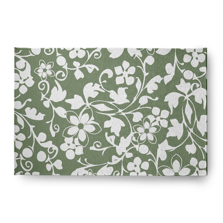 Chenille Floral Indoor Rug