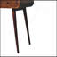 Console ouverte Chestnut London, 1 tiroir, 1 rangement ouvert, pieds nordiques, brun