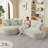 Modern Curved L-Shape Luxury Sectional Oversized Sofa: Minimalist Design, Comfy Sleeper Couch For Living Room, Apartment & Reception Spaces,No Assembly Required-333002822-333002816