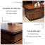 Bureau de direction simple et élégant en bois de noyer noir 118,11 "pour président-1448240149