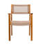 2 chaises de salle à manger tressées brunes - bois et corde
