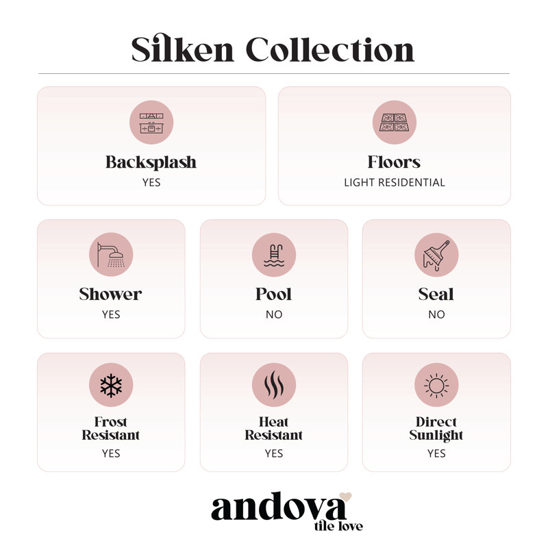 Silken 12-in. x 12-in. Herringbone Glossy Glass Wall Mosaic Tile, Chamore