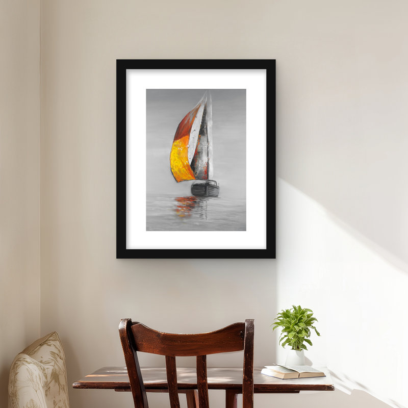 Voile - Reproduction matelassée encadrée marine pour chambre à coucher | Décoration intérieure