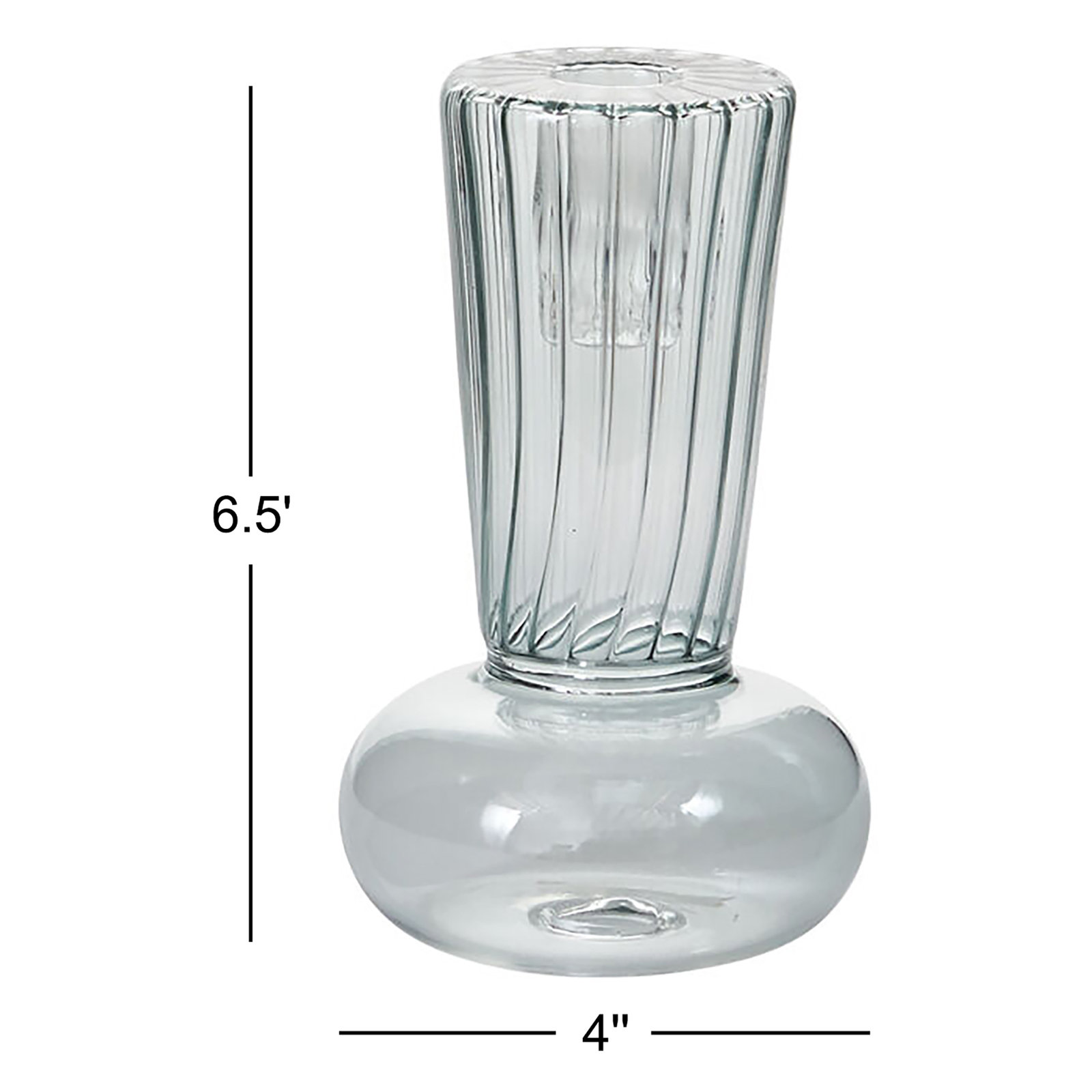 6.5'' H Glass Tabletop Candlestick