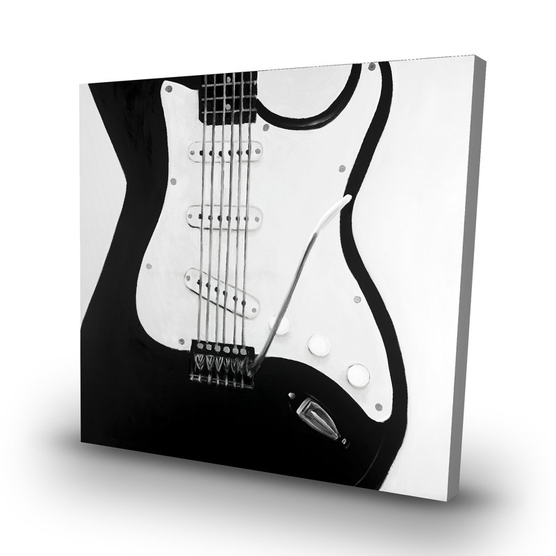 electric guitar - 32"x32" art on canvas