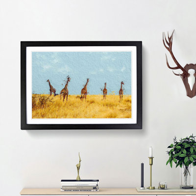 Giraffes - Picture Frame Painting Print