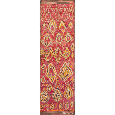 Tapis marocain primitif rétro