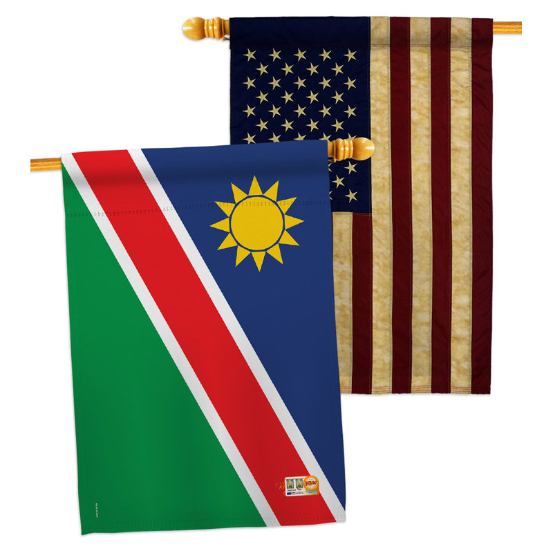 Drapeau de maison en polyester 3 côtés 3 pi 3 po x 2 pi 3 pi.