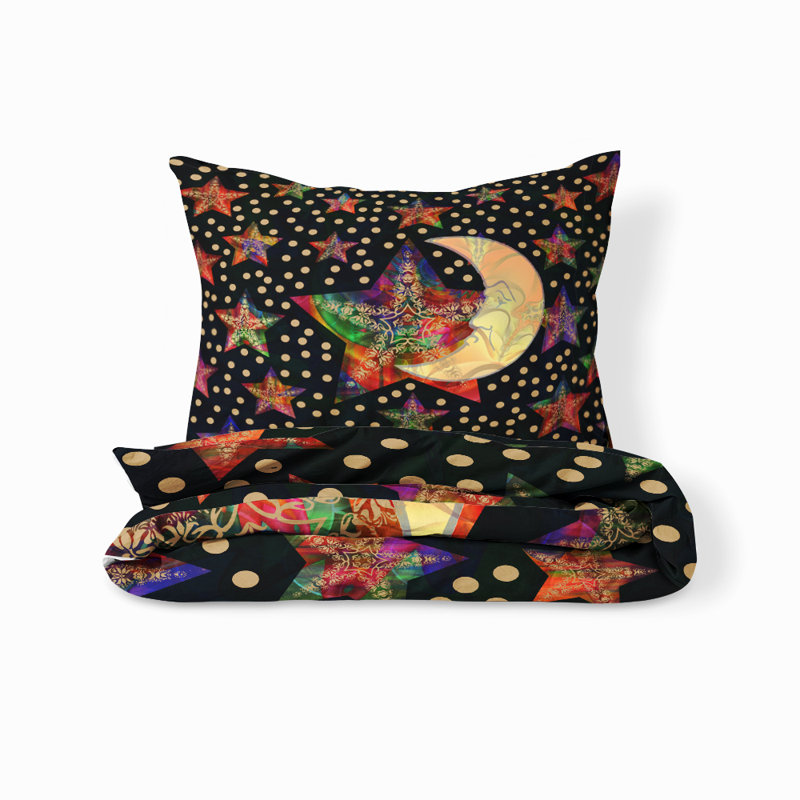  Ensemble de housse de couette céleste, Housse de couette grand + 2 taies décoratives