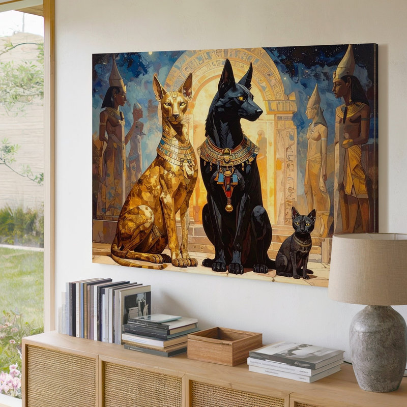 Art mural sur toile Divine Feline Guardians Canvasmystical, H 20 po x l 20 po