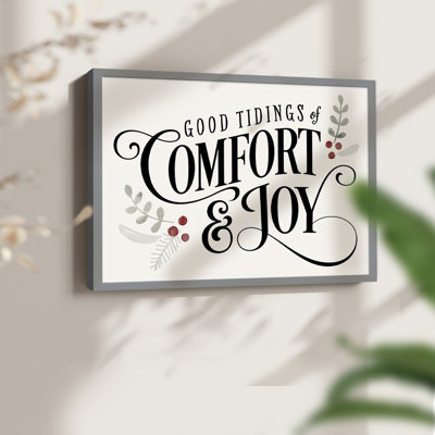 Merry Sentiment I -Framed Print - Restickable