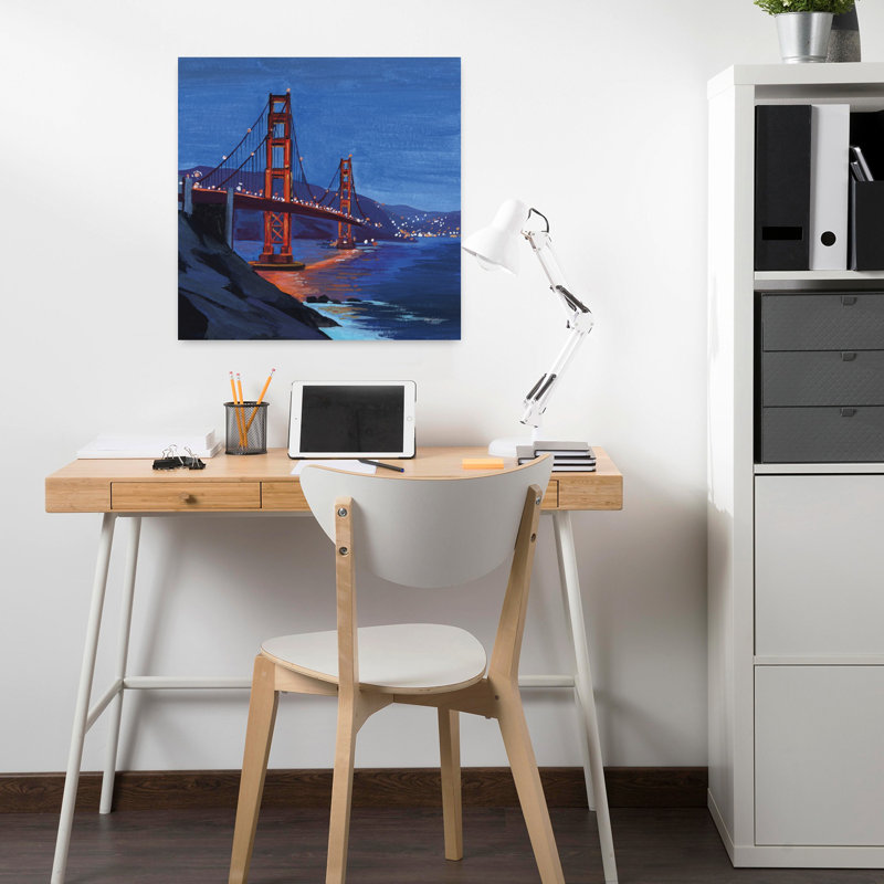 Contemporary Art Abstract Contemporary City Architecture Art by Kate Jarvik Birch - Wrapped Canvas Print