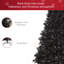 Sapin de Noël artificiel illuminé 7 pi avec branches réalistes et 1346 pointes, style Halloween noir