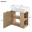 Meuble-lavabo flottant moderne de 21,6 po avec lavabo en céramique - parfait pour les petites salles de bain, rangement à droite-1337125561