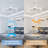 Clorene 24in. DIY Shape Ceiling Fan with Light, 6 Speeds Silent DC Motor Ceiling Fan with APP Control-703651331