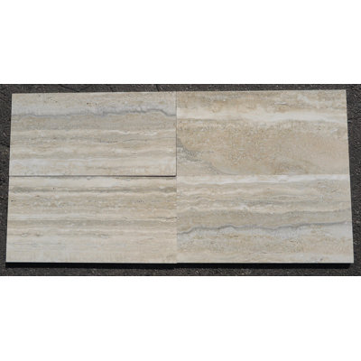 12" x 24" Travertine Stone Look Wall & Floor Tile