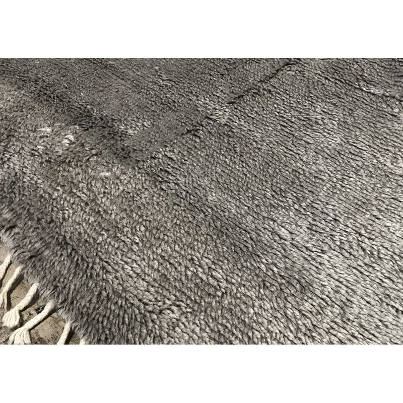 Tapis beige marocain de haute qualité noué à la main