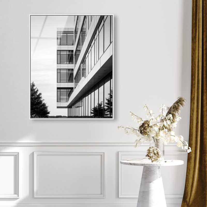 Glass Labyrinth II Print, 31"H x 25"W, White Floater Frame