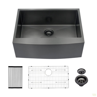 27 Farmhouse Sink - 27*21*10 Inch Kitchen Sink Stainless Steel 16 Gauge Apron Front Kitchen Sink