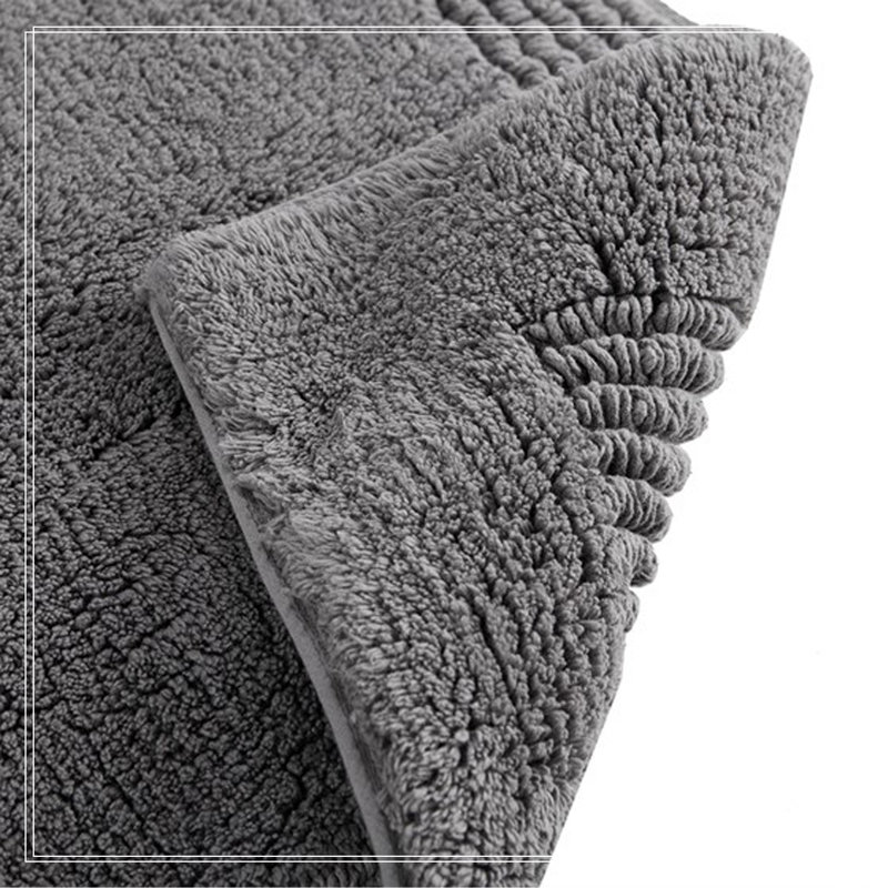100% Cotton Tufted 3000 GSM Reversible Bath Rug Charcoal 21X34"