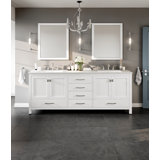 Minnich 84"W x 22"D Double Sink Bathroom Vanity with Undermount Porcelain Sink