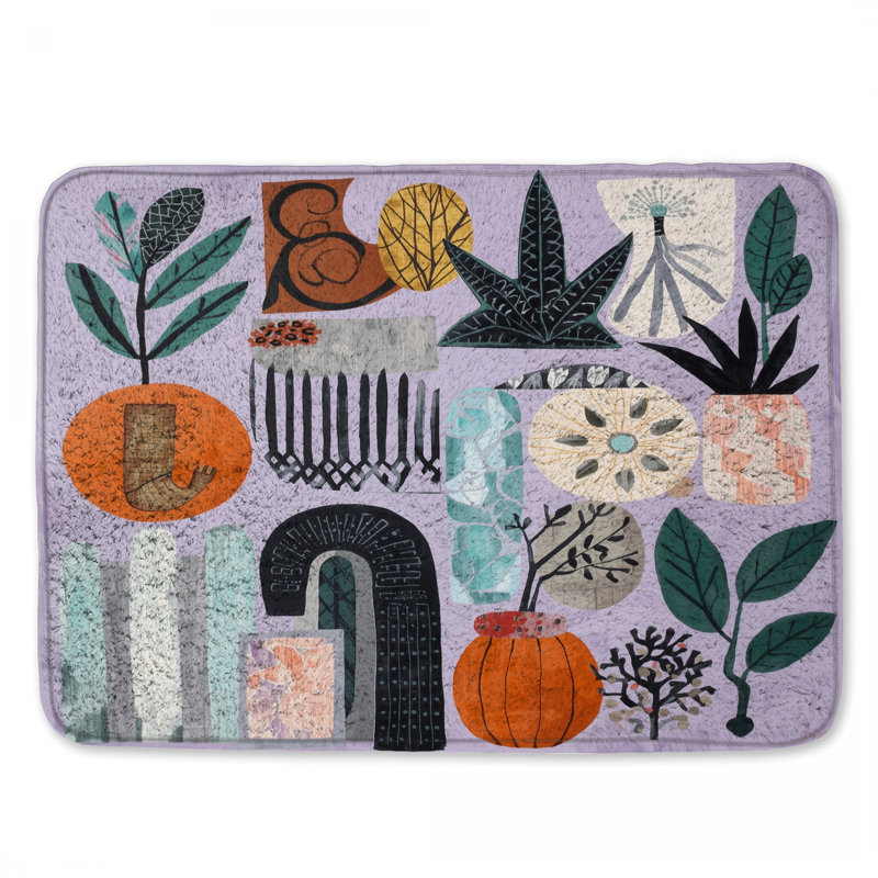 Tapis de bain Abstract Botanical Elements, L 34 po x L 21 po