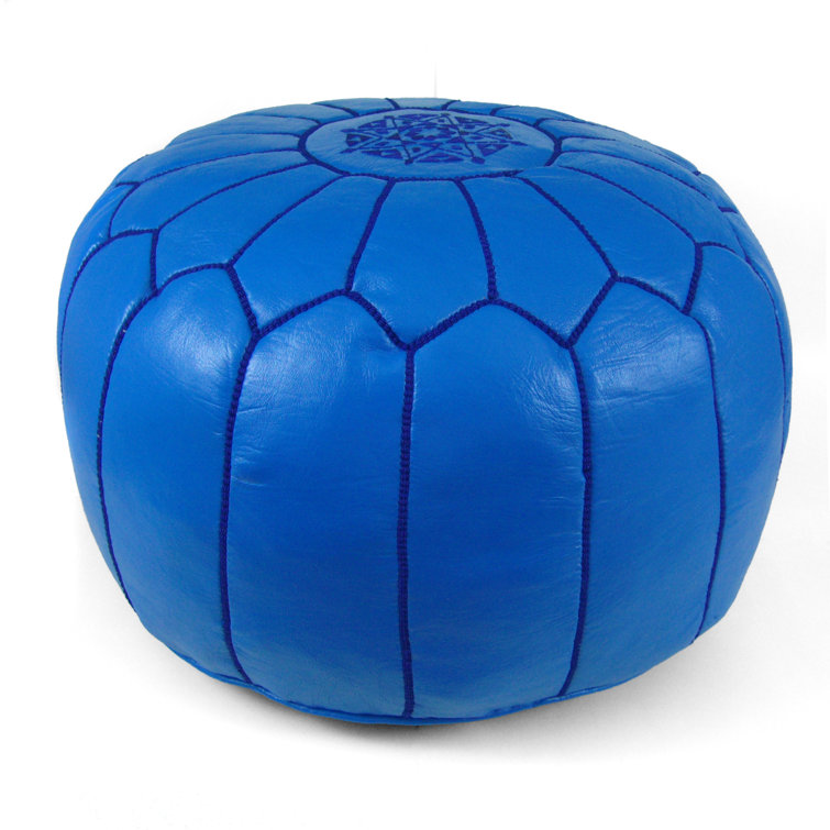 Cherise Moroccan Leather Pouf