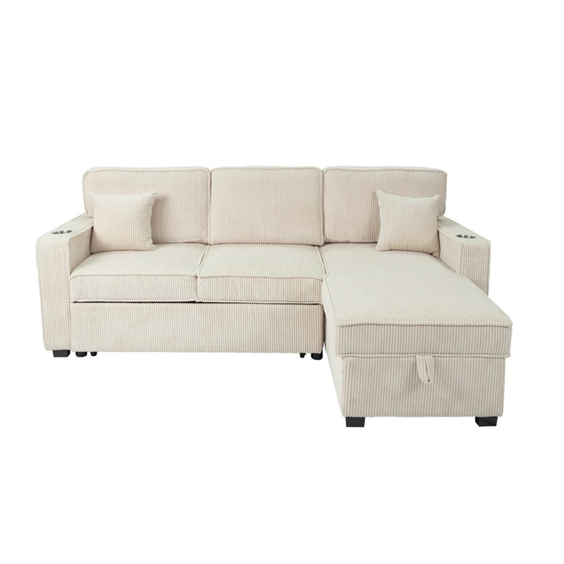 Canapé modulaire Palomino, Velours côtelé beige