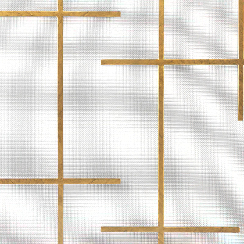 Boston Steel Fireplace Screen, Royal Gold