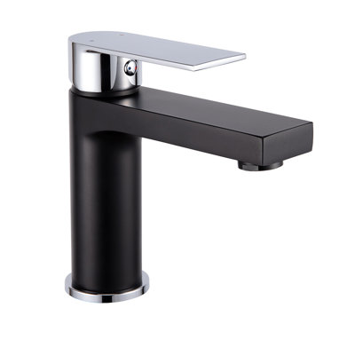 Robinet de lavabo à poignée simple à finition chromée