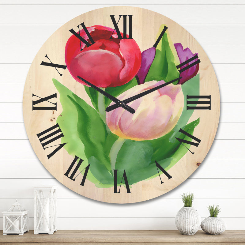 Horloge murale en bois, Grand