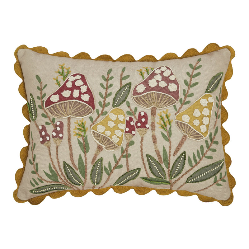Coussin brodé 14 po x 20 po