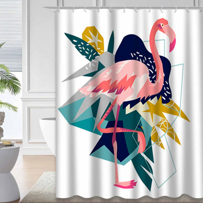 Rideau de douche Flamingo