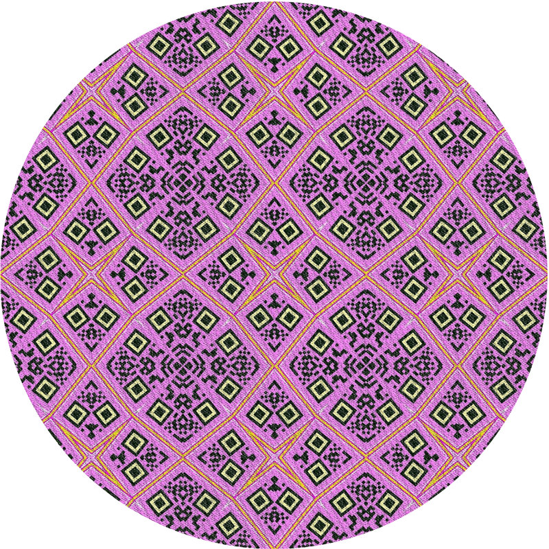 Rouge Non disponible mauve/rose Tapis décoratif, Rond 3 pi