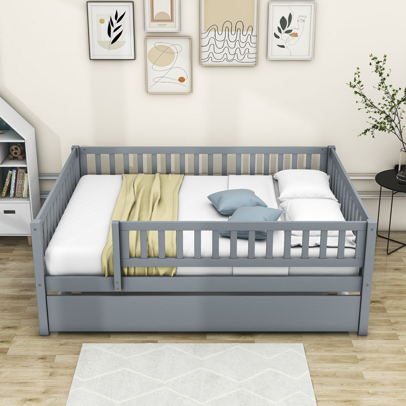 Lit de jour avec couchette Alene, gris, Double